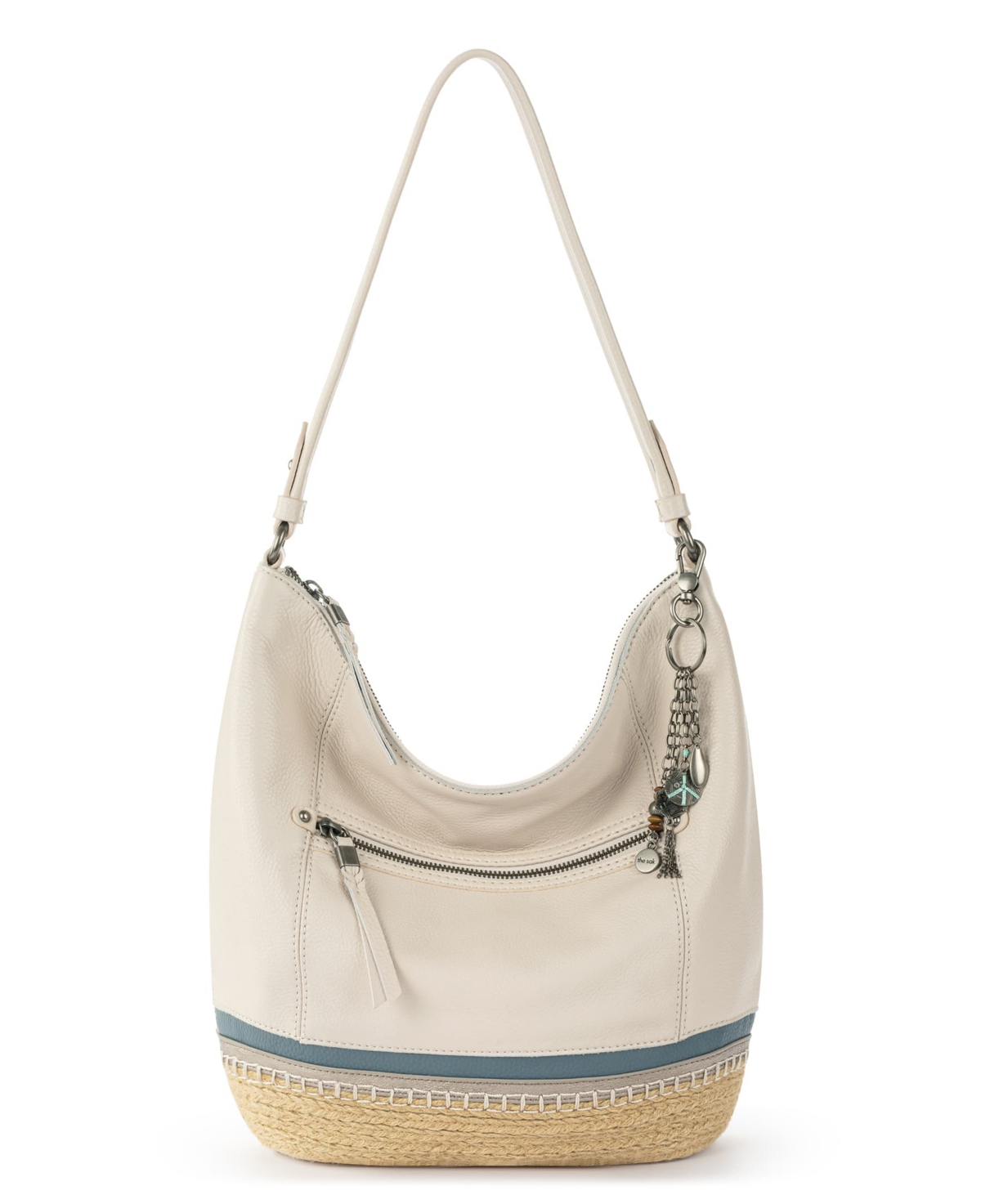 Shop The Sak Women's Sequoia Leather Medium Hobo Bag In Coastal Block Espadrille