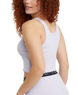 売れ筋商品|||ヘインズ カットソー トップス レディース Women's Originals Cozywear Cropped Ribbed Tank Top OG117 Light Steel Hanes Women's Originals Cozywear Cropped Ribbed Tank Top
