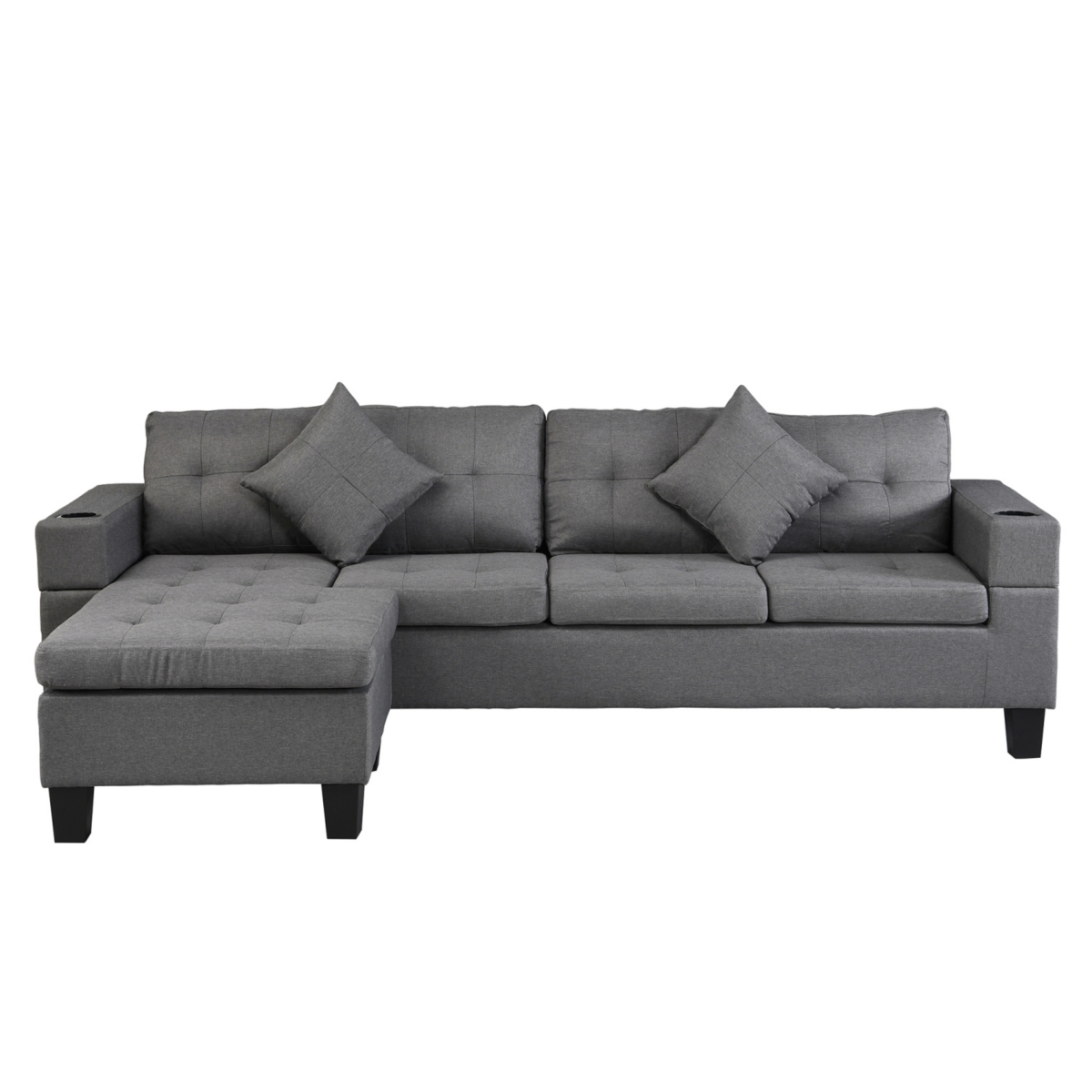 Streamdale Furniture L-Shaped Sectional Sofa Set with Chaise Lounge