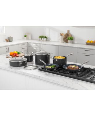 Flavortown Hard-Anodized Laser Titanium Aluminum 10-Pc. Cookware Set