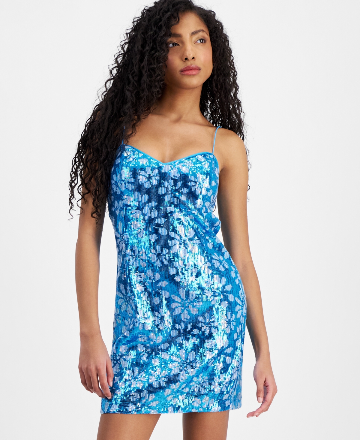 Guess Women's Sequin Embellished Sleeveless Bodycon Dress
