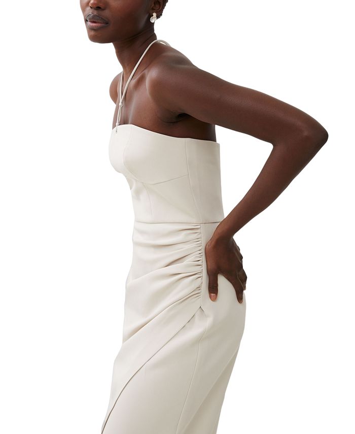 French Connection One Shoulder Midi Dress - Asymmetric Drape Design