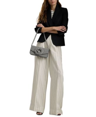 Lauren Ralph Lauren Glen Plaid Leather Small Sawyer Bag