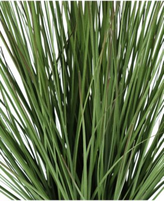 21" Indoor Artificial Grass Plant with Decorative White Pot