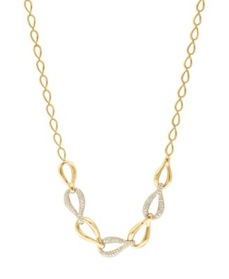 EFFY Collection - Diamond Pav&eacute; Link 18" Collar Necklace (2-1/8 ct. t.w.) in 14k Gold