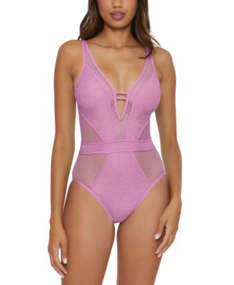 Becca - Women's Network Plunge-Neck One-Piece Swimsuit