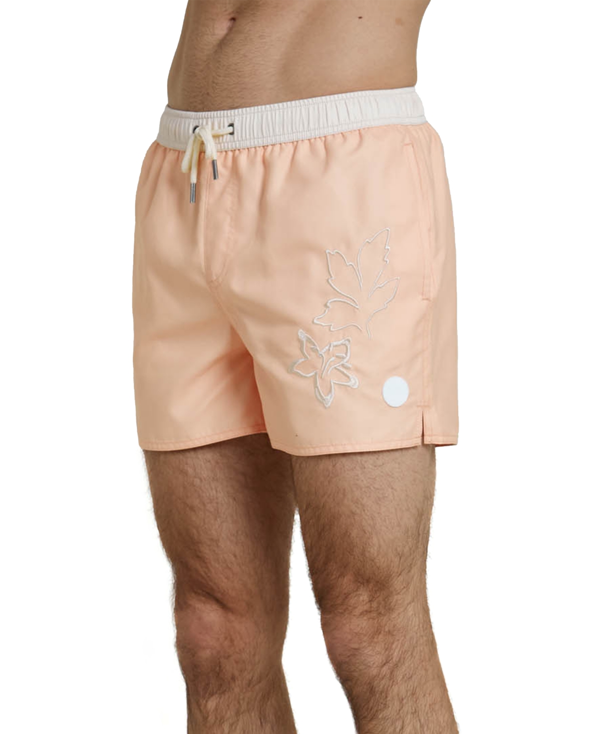 Shop Native Youth Men's Floral Swim Shorts In Peach