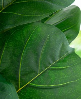 6ft. Artificial Giant Leaf Fiddle Leaf Fig Tree in Decorative Planter with Real Touch Leaves