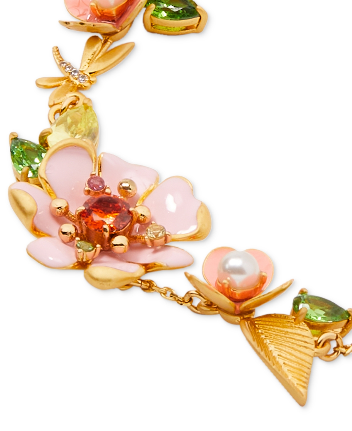 Shop Kate Spade Gold-tone Bloom In Color Chain Bracelet In Multi
