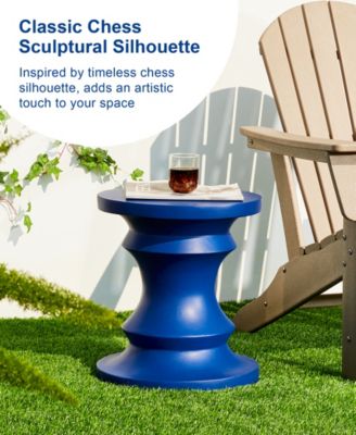  Multi-functional Cobalt Blue Chess Garden Stool or Planter Stand or Accent Table