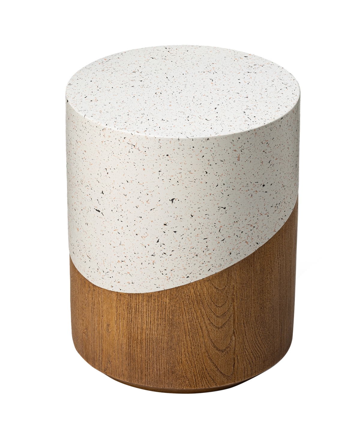 Glitzhome Multi-functional Faux Terrazzo And Wood Texture Garden Stool Or Plant Stand In Multi