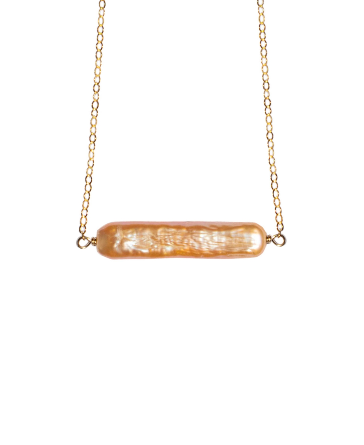 Ayla - freshwater pearl necklace - Orange