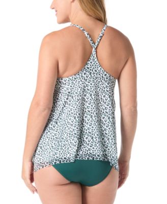 Shop Coco Reef Womens Current Tankini Top Serene V Waist Crossover Bikini Bottoms In Jasper