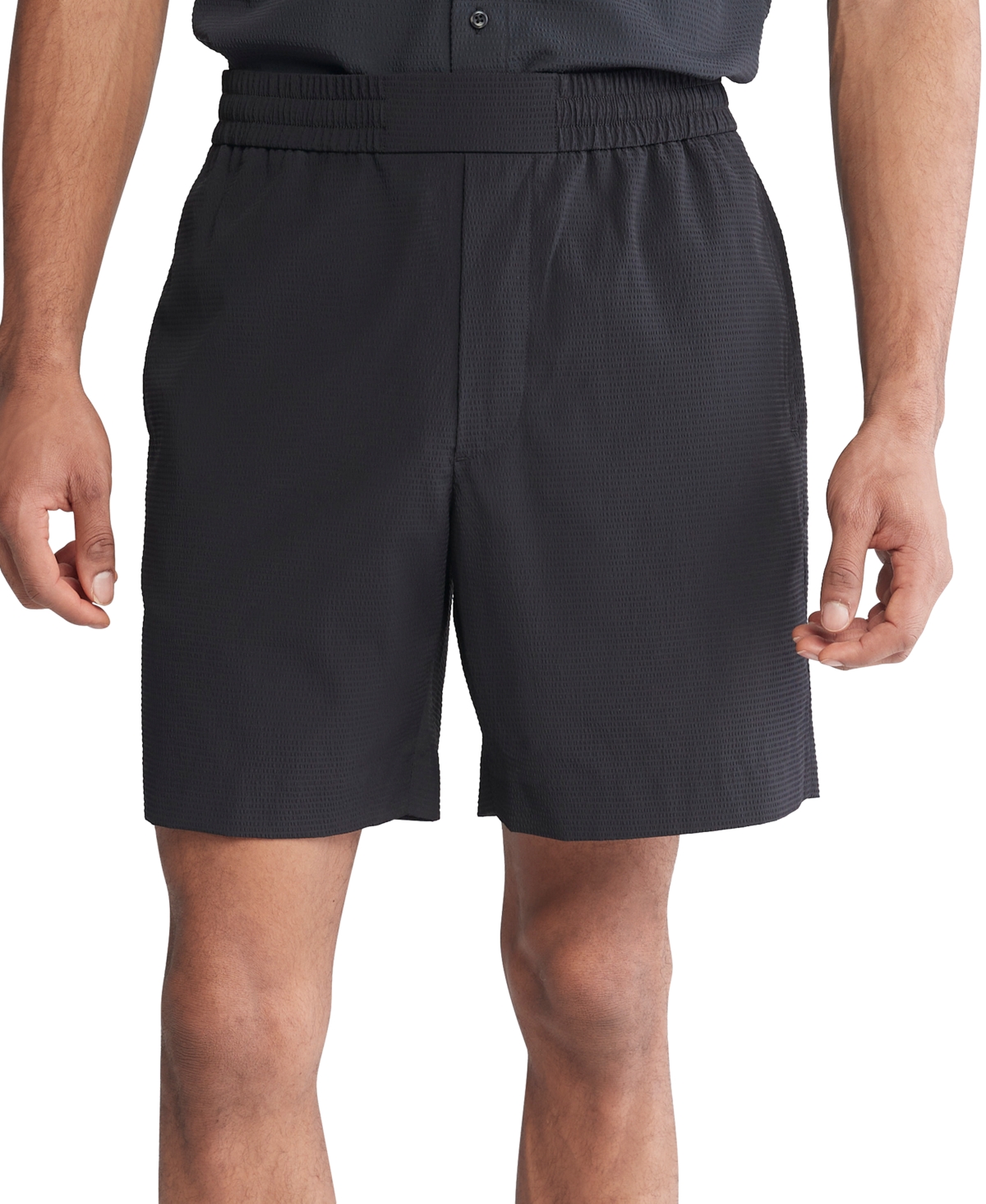 Men's Classic-Fit Textured 7" Seersucker Shorts - Dark Sapphire