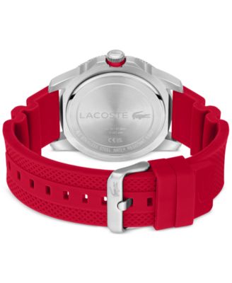Lacoste Men's Red Silicone Strap Watch 46mm