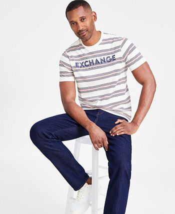 A|X Armani Exchange - Men's Stripe Logo Graphic T-Shirt