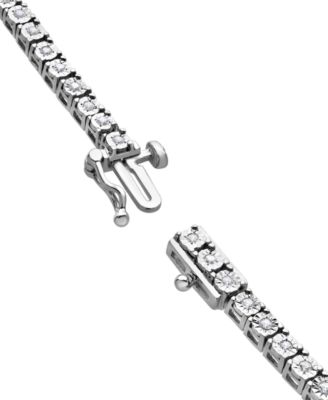 Men's Diamond 24 Tennis Necklace (4 ct. t.w.) in Sterling Silver