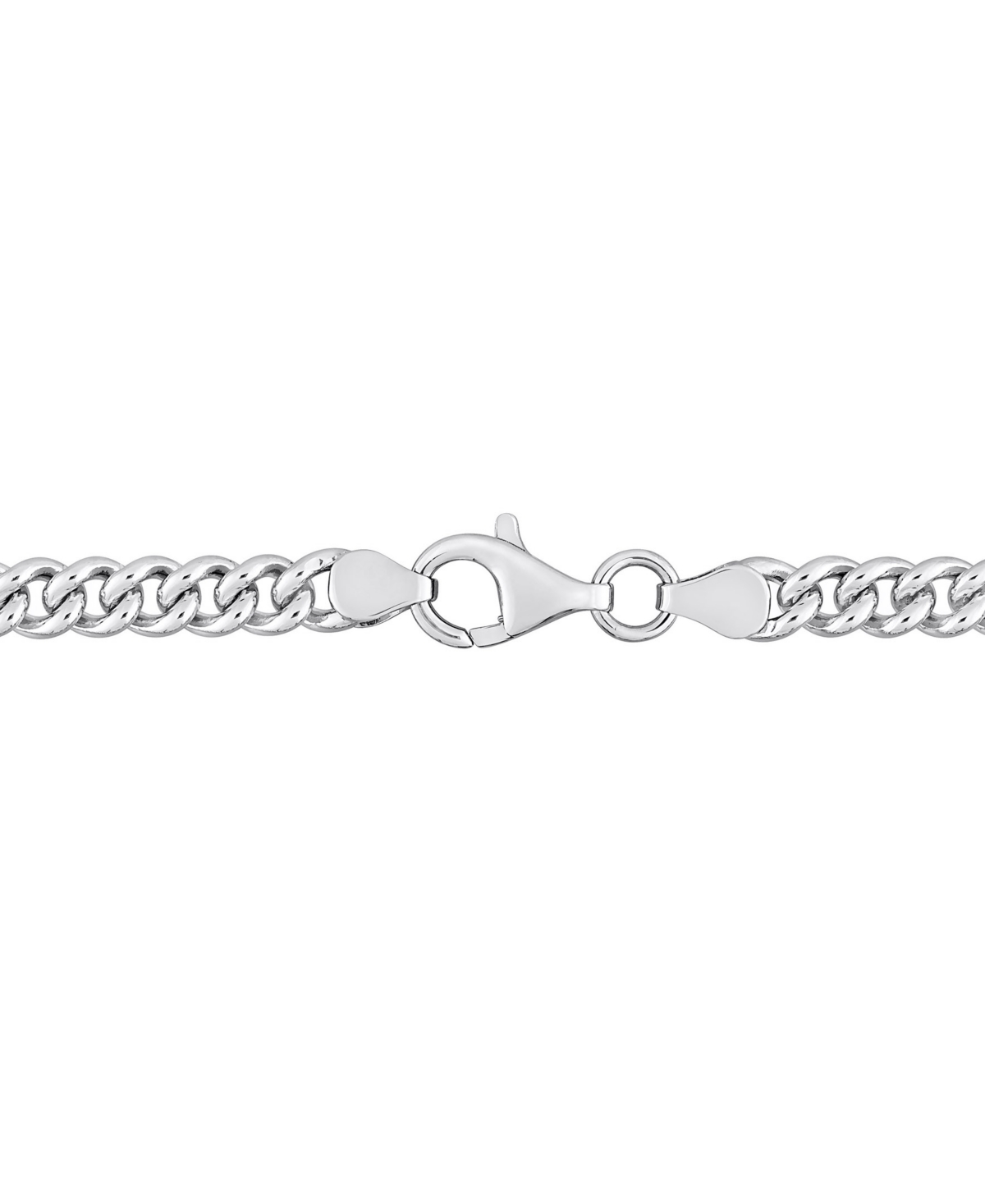 Shop Macy's Lab-grown Emerald Curb Link Bracelet (7/8 Ct. T.w.) In Sterling Silver