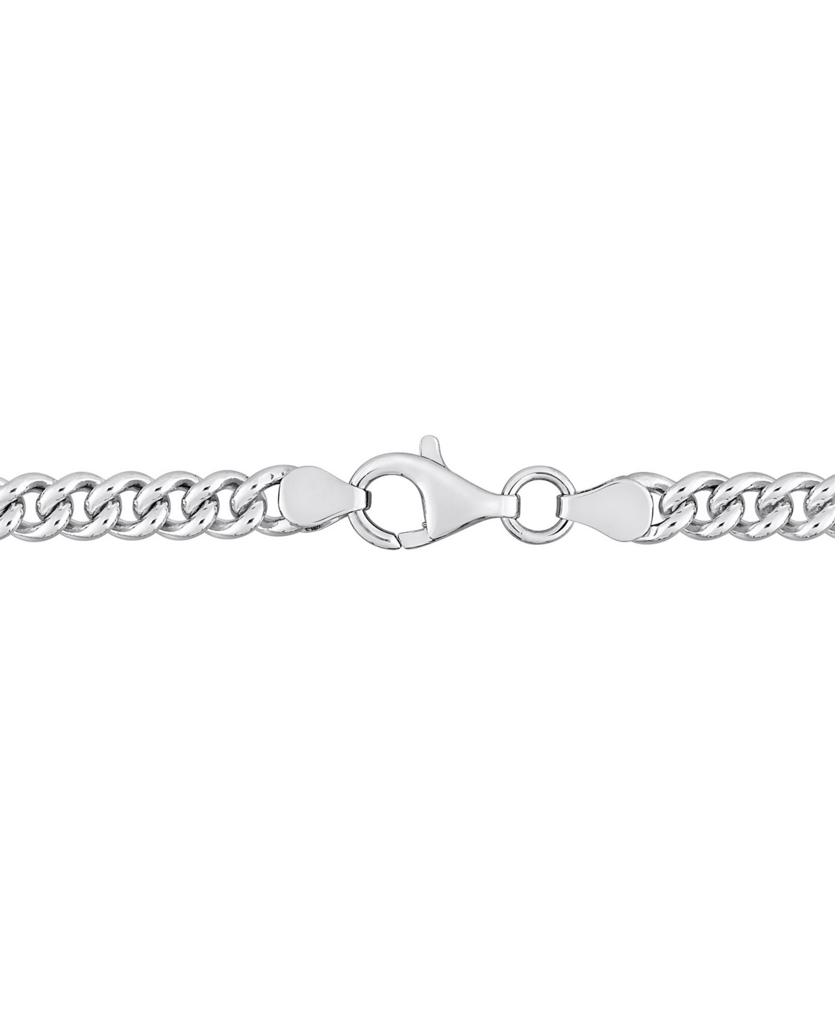 MACY'S LAB-GROWN EMERALD CURB LINK BRACELET (7/8 CT. T.W.) IN STERLING SILVER 
