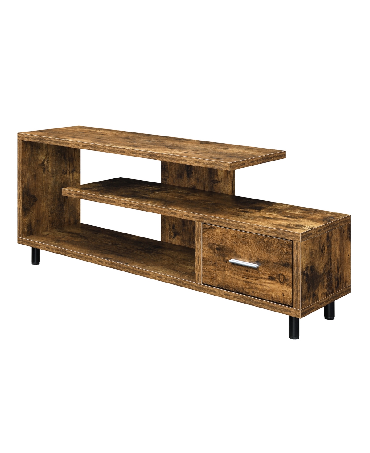 Convenience Concepts 59" Seal Ii 1 Drawer 65 Inch Tv Stand With Shelves In Barnwood