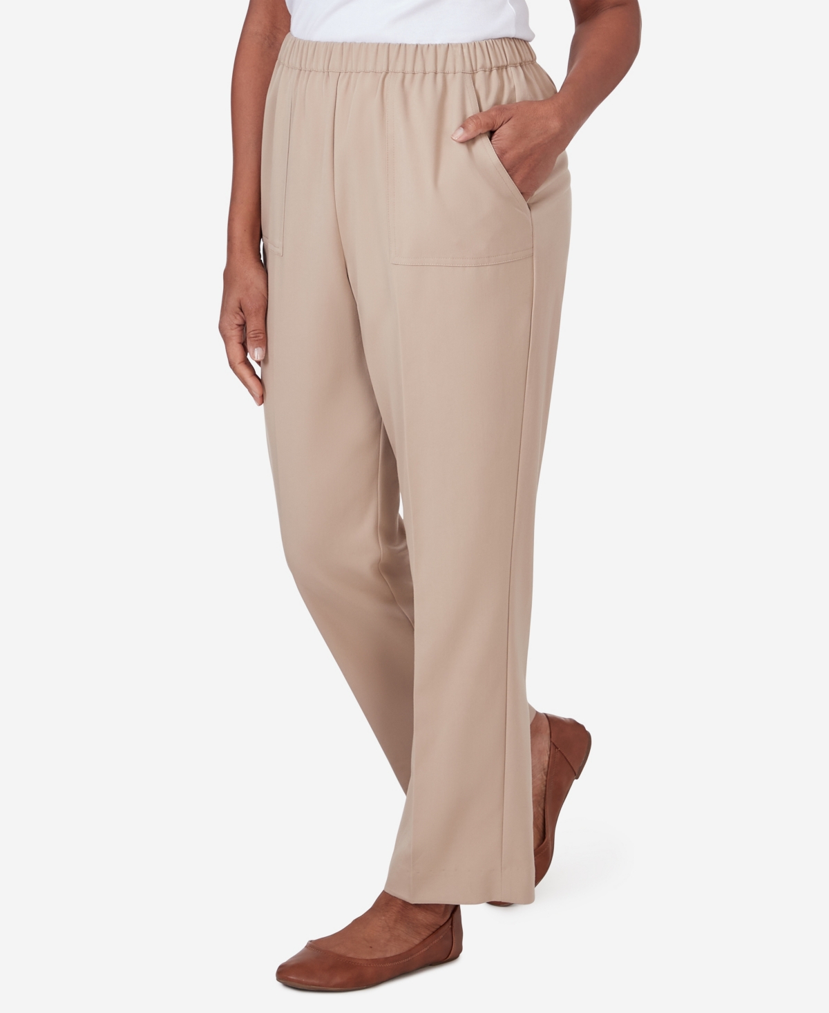 Alfred Dunner Women's Tuscan Sunset Twill Short Length Capri Pants