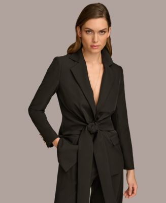 Donna Karan Women's Tie-Front Blazer - Macy's