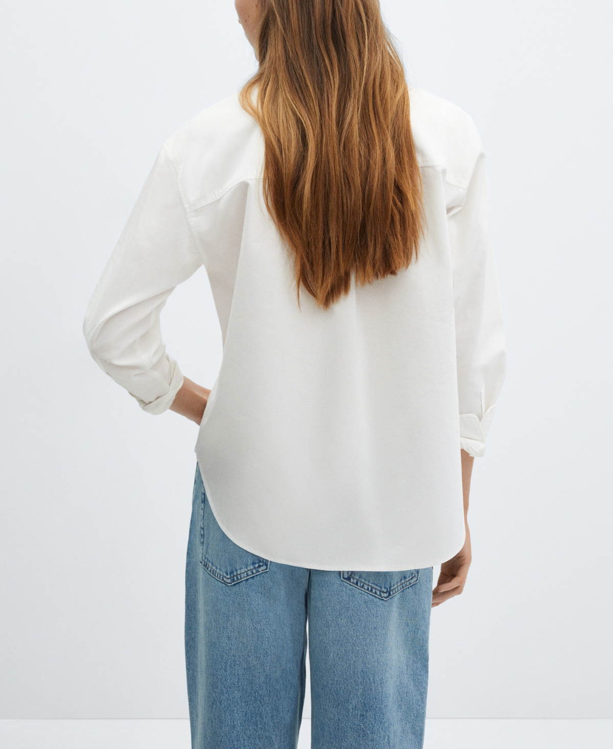 Mango Women's Chest-Pocket Cotton Shirt