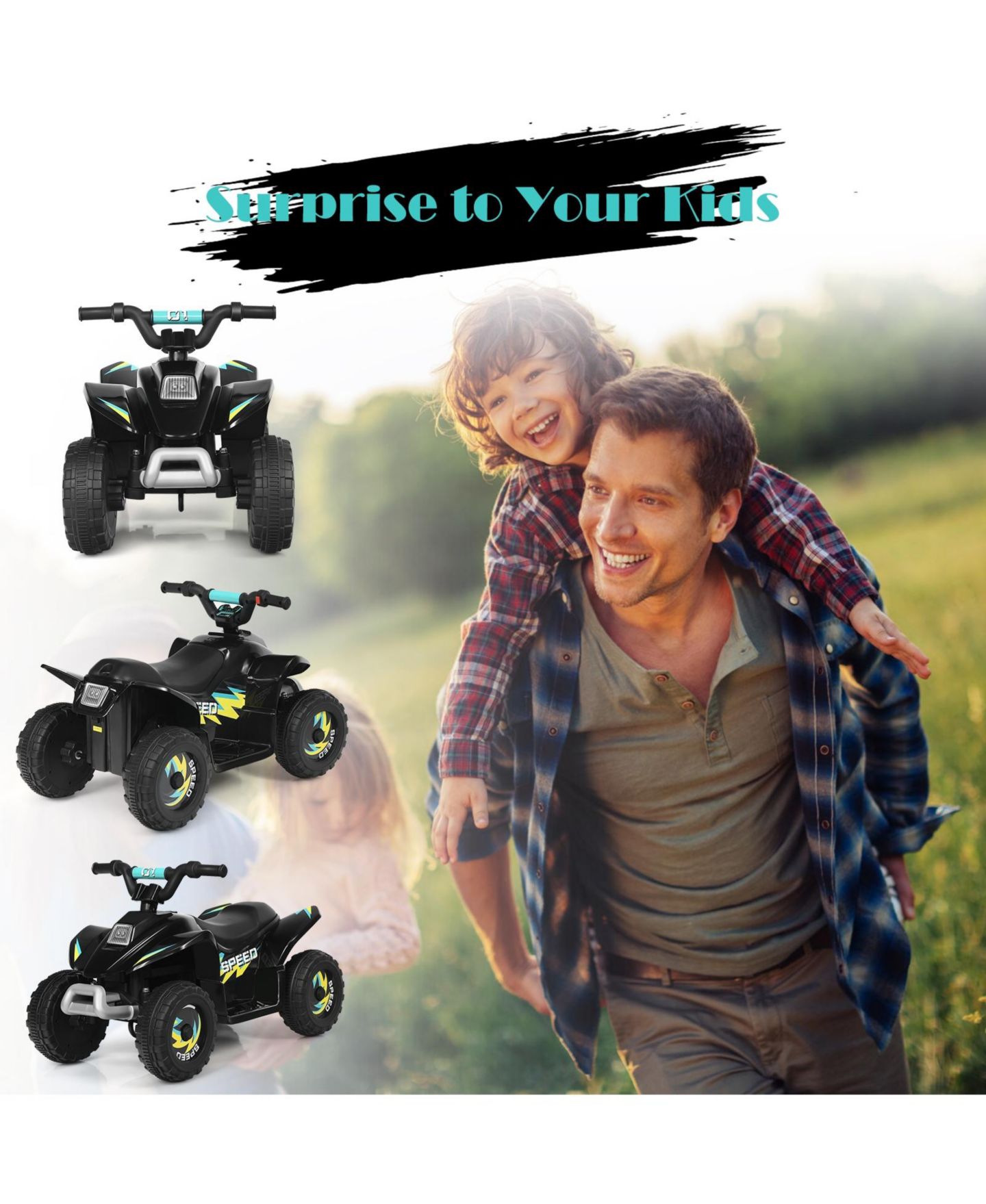 Детская игрушка SUGIFT 6V Kids Electric ATV 4 Wheels Ride-On Toy with 50 Minute Battery, Forward-Reverse and Astm Certified Build — фото 2