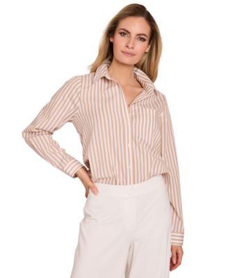 Tahari ASL - Women's Cotton Striped Shirt