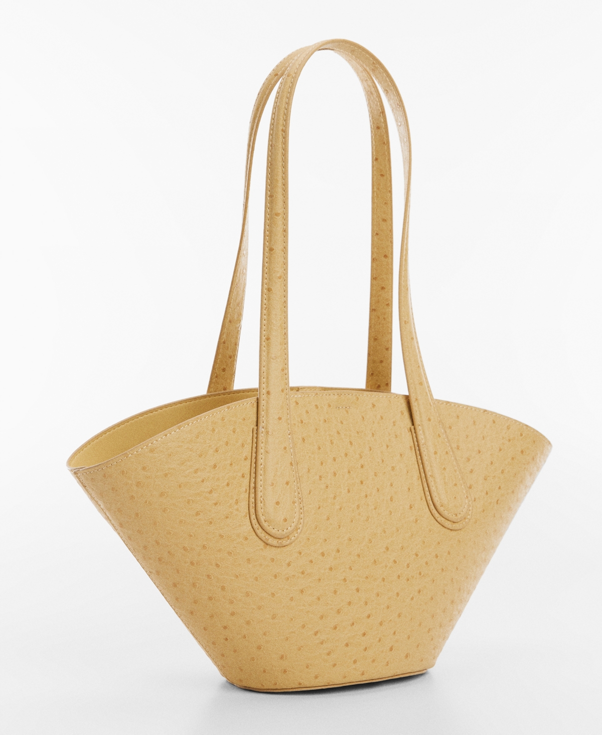 Mango Women's Leather-effect Shopper Bag In Yellow