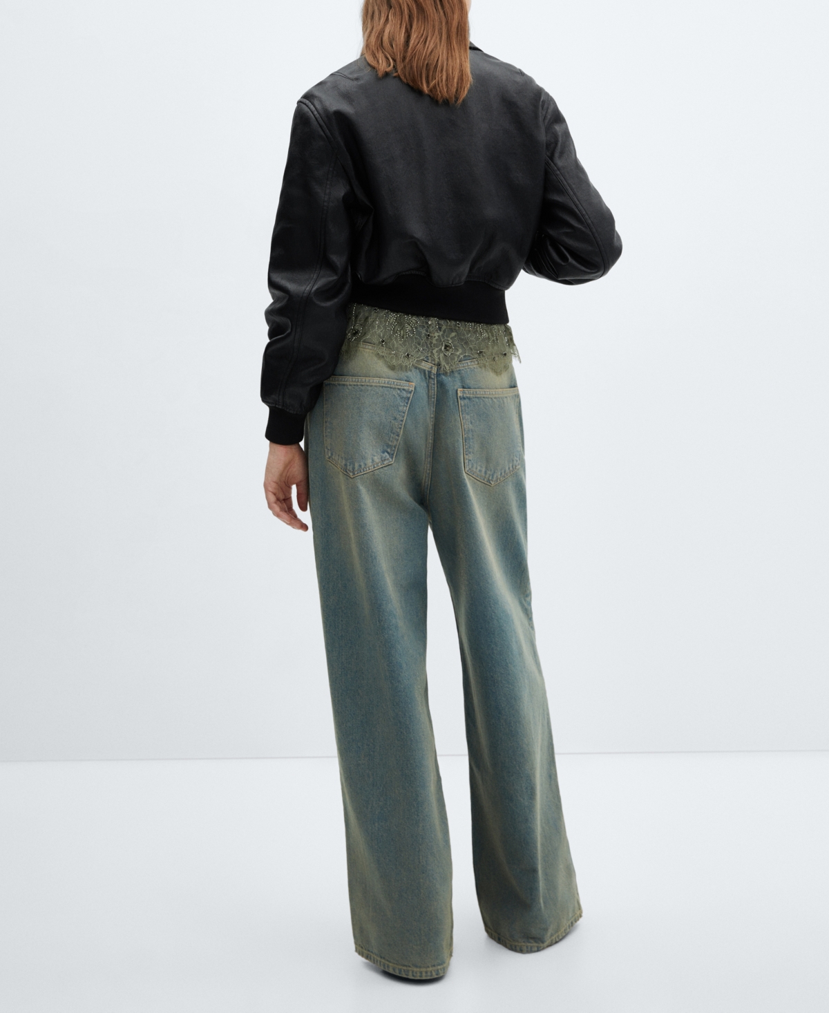 Shop Mango Women's Vintage Leather-effect Jacket In Medium Bro
