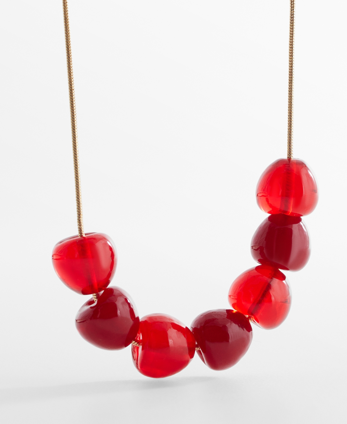 Mango Women's Cherry Pendant Necklace In Red