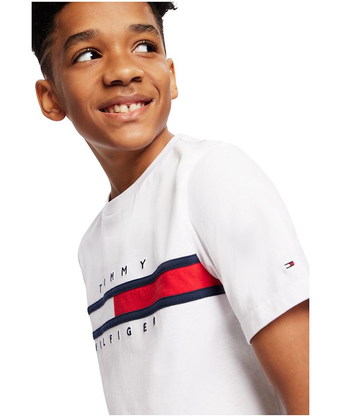 Tommy Hilfiger Little Boys Graphic-Print Cotton T-Shirt - Macy's