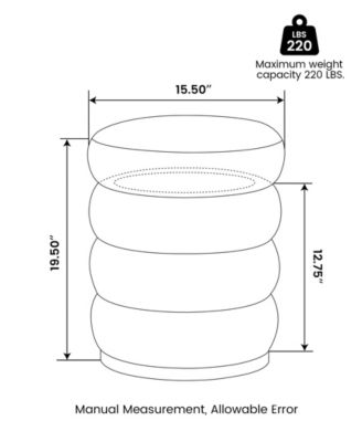 Modern Coffee Upholstered Storage Ottoman or Accent Stool