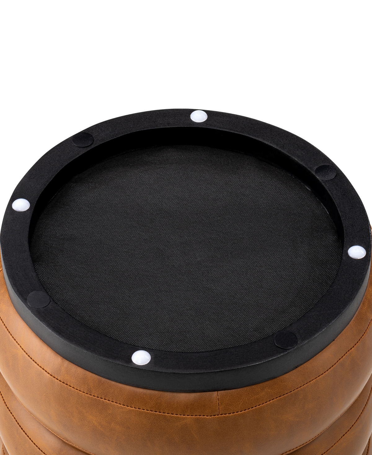 Glitzhome Modern Coffee Upholstered Storage Ottoman Or Accent Stool In Brown