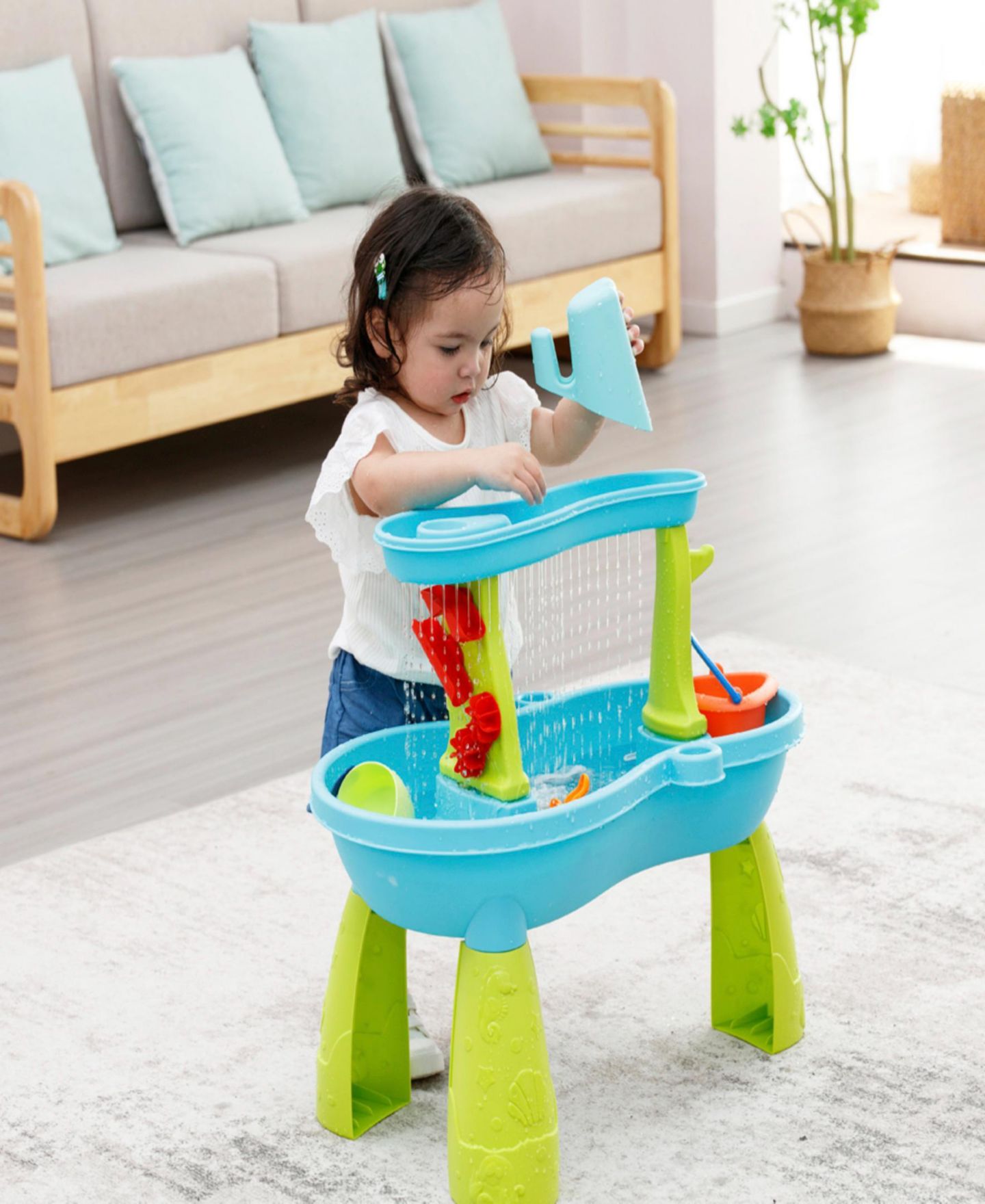 Детские игрушки Trimate 2 Tier Outdoor Activity Sand and Water Table Ages 3+ years, цвет: Разноцветный — фото 5