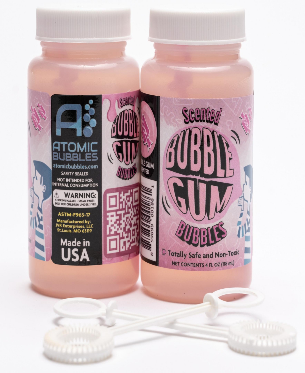 Shop Atomic Bubbles - Bubble Love Scented Bubbles Bubblegum 2 Pack In Multi