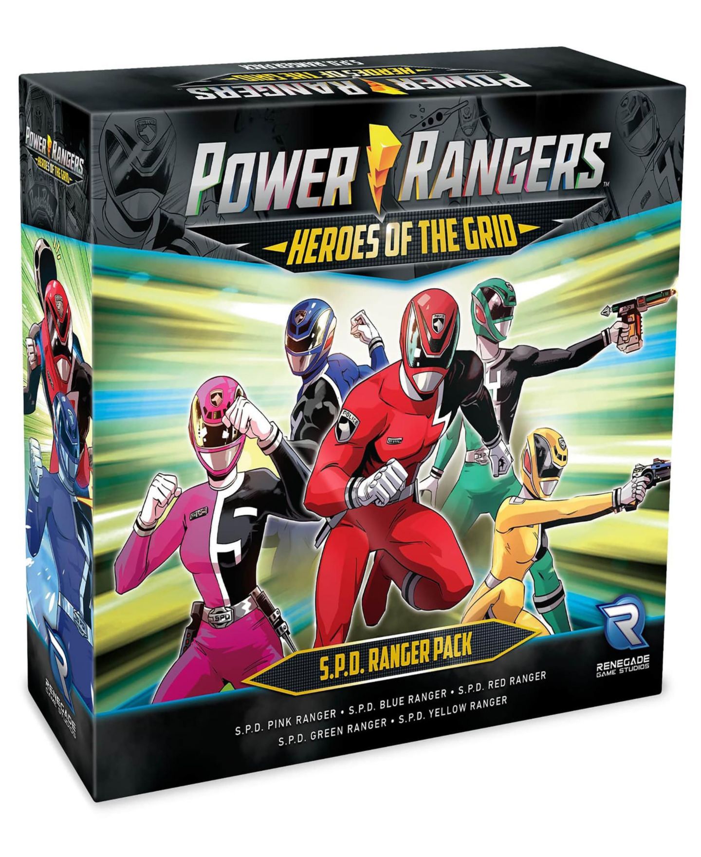 Детские настольные игры Renegade Game Studios Power Rangers Heroes of The Grid S.P.D. Ranger Pack Expansion Cooperative Strategy Board Game, Ages 14+ — фото 1