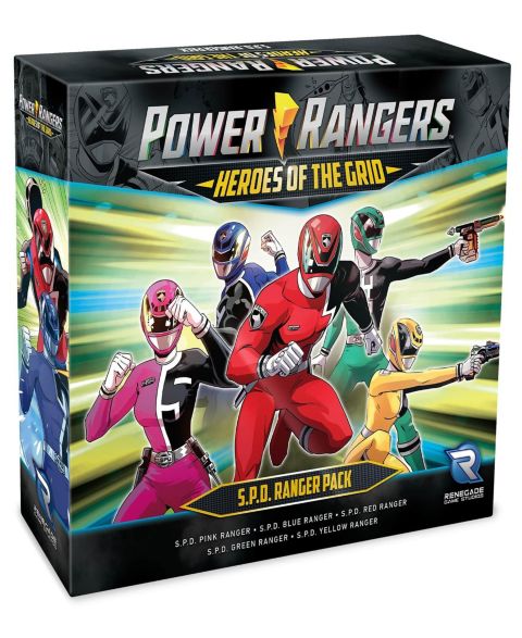 Детские настольные игры Renegade Game Studios Power Rangers Heroes of The Grid S.P.D. Ranger Pack Expansion Cooperative Strategy Board Game, Ages 14+