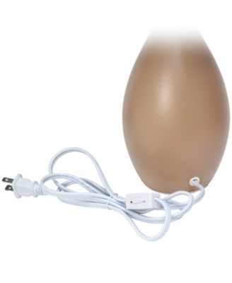 Essentix 18.11" Traditional Standard Ceramic Dewdrop Table Desk Lamp with Matching Fabric Shade 