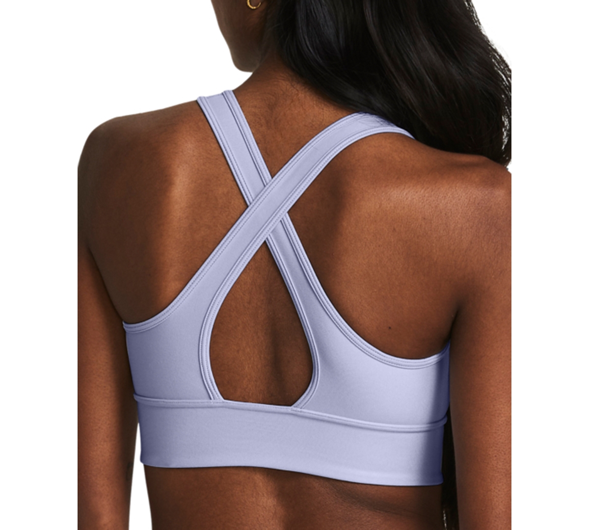 Under Armour Women's Crossback Longline Medium-Impact Sports Bra -/ / White