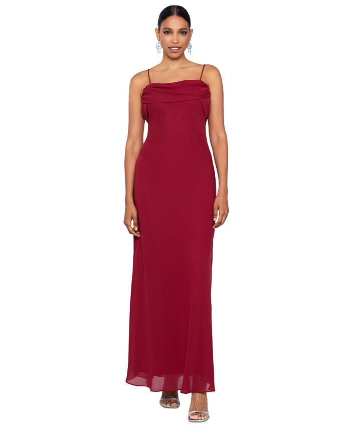 Betsy & Adam Cape Sleeve Crepe Sheath Cocktail Dress in White | Lyst