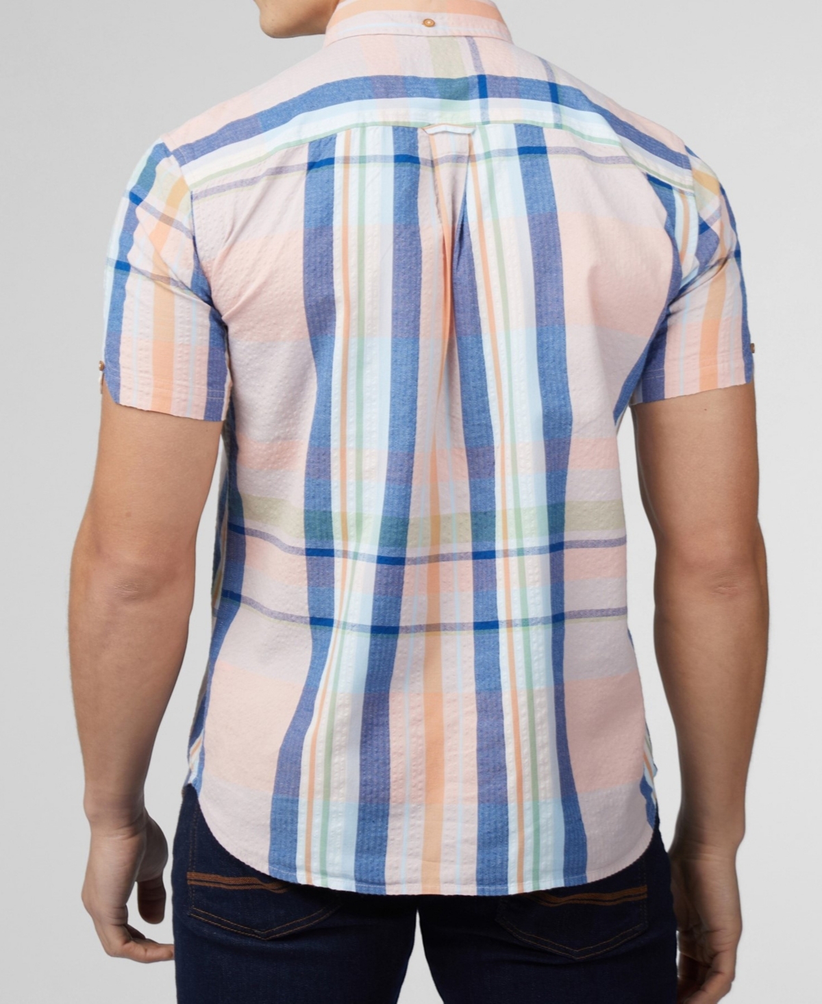 Ben Sherman Men's Seersucker Check Short Sleeve Shirt