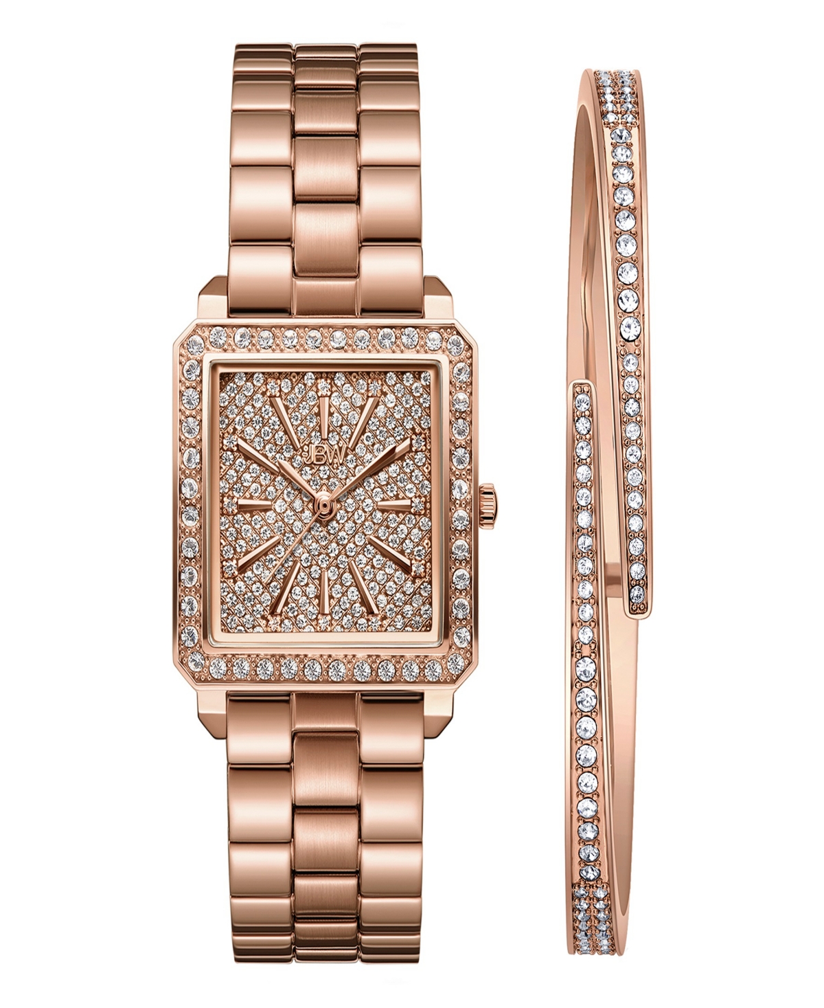 Women's Cristal Quartz 18K Rose Gold-Plated Stainless Steel Watch Set, 28mm - Rose Gold