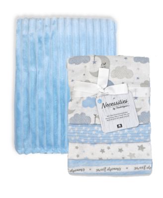 Baby Boys Sweet Dreams Baby Blankets, 5 Piece Gift Set