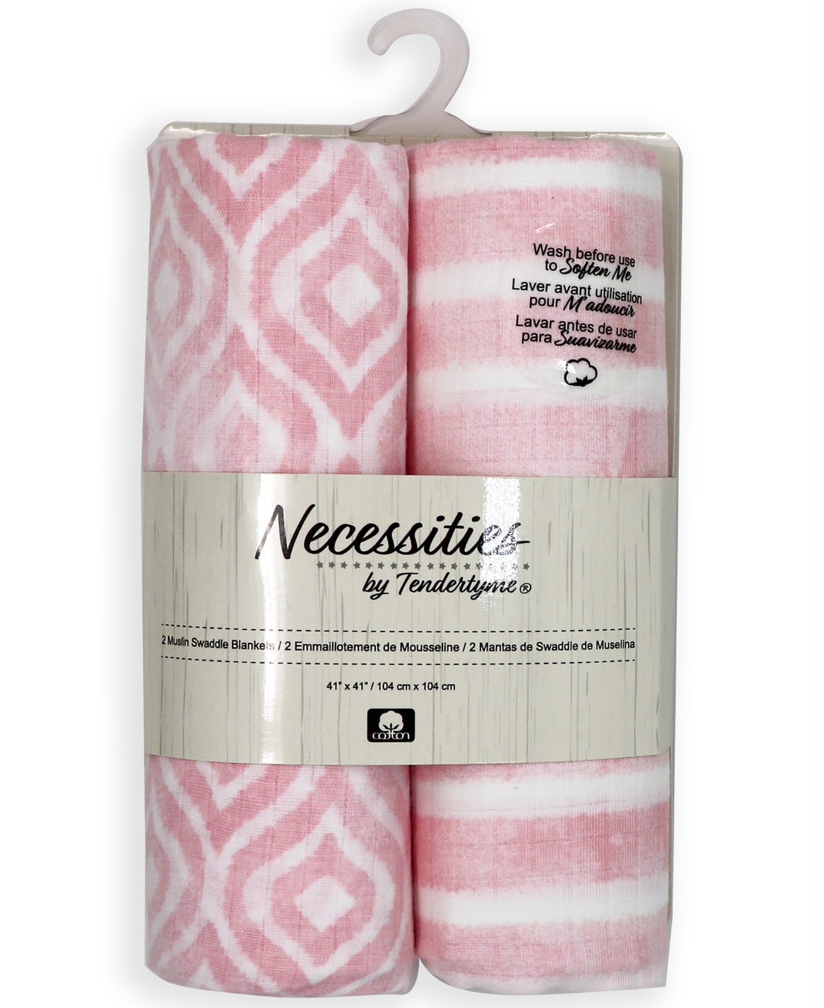 Shop Amor Bebe Baby Girls Luxury Plush Baby Blankets, 3 Piece Gift Set In Pink