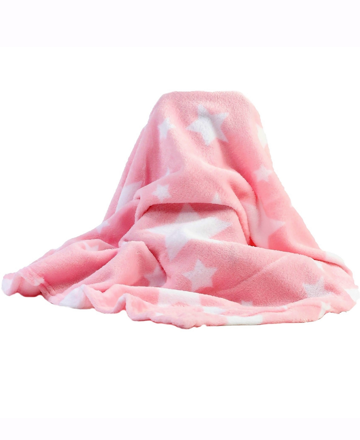 Tendertyme Baby Girls Stars Nursery Blanket Collection, 7 Piece Set In Pink And White