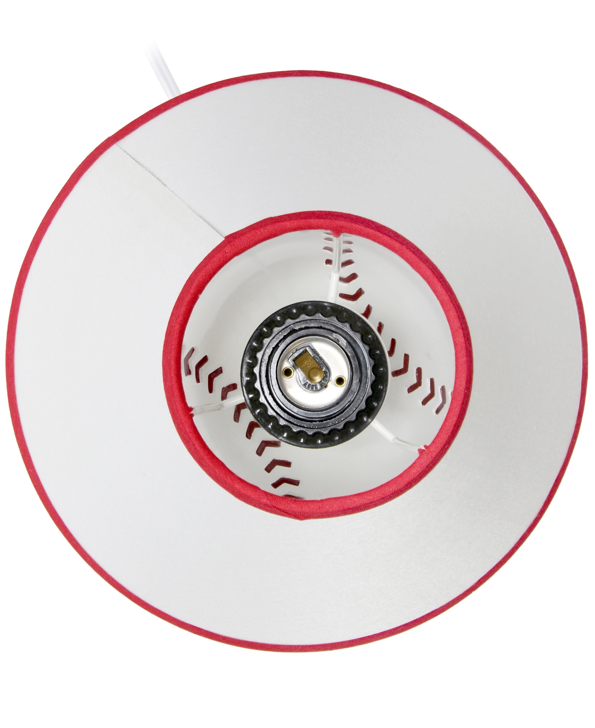 Simple Designs Sportslite 11.5" Tall Athletic Sports Baseball Base Ceramic Bedside Table Desk Lamp In Multi