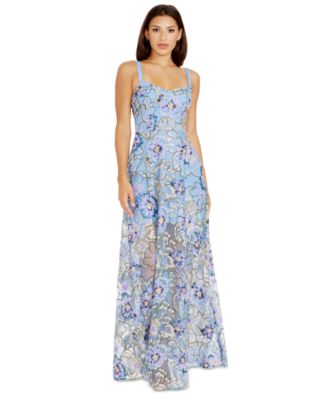 Dress the Population - Women's Nina Floral-Sequined Gown