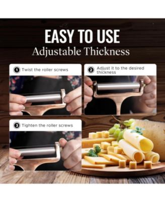 Heavy Duty Adjustable Cheese Slicer with 2 Extra Wires